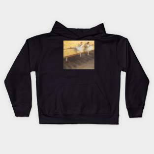 Dancers at the Bar by Edgar Degas Kids Hoodie